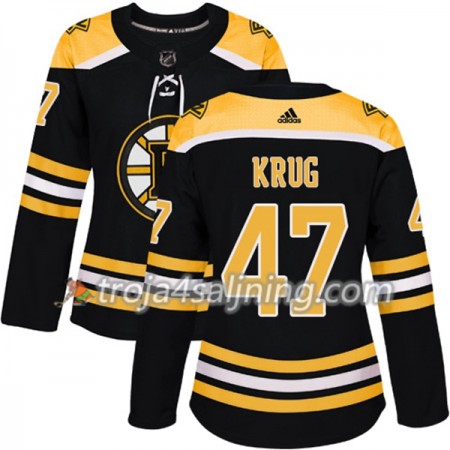 Boston Bruins tröja Torey Krug 47 Adidas 2017-2018 Svart Authentic - Dame NHL Tröjor